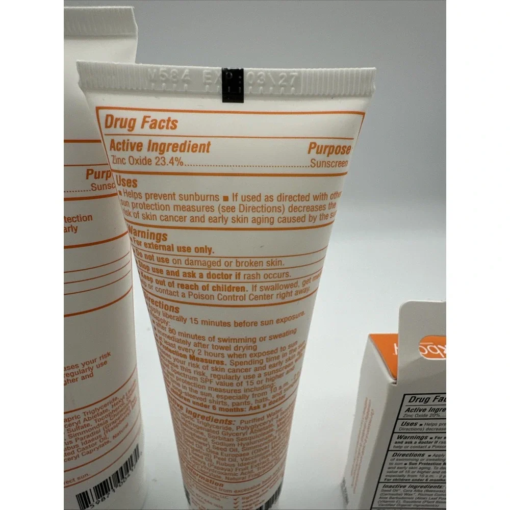 Thinkbaby Zinc Oxide Mineral Sunscreen 3pc Set SPF30 Stick SPF50 3oz &6oz Lotion